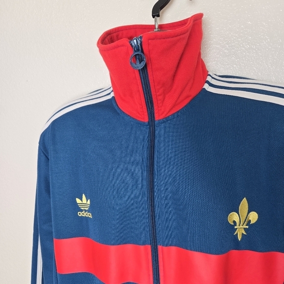 Adidas France Track Jacket Mega RARE Fleurs-de-lis Gold Trefoil 2013 Mens 2XL - Picture 3 of 16